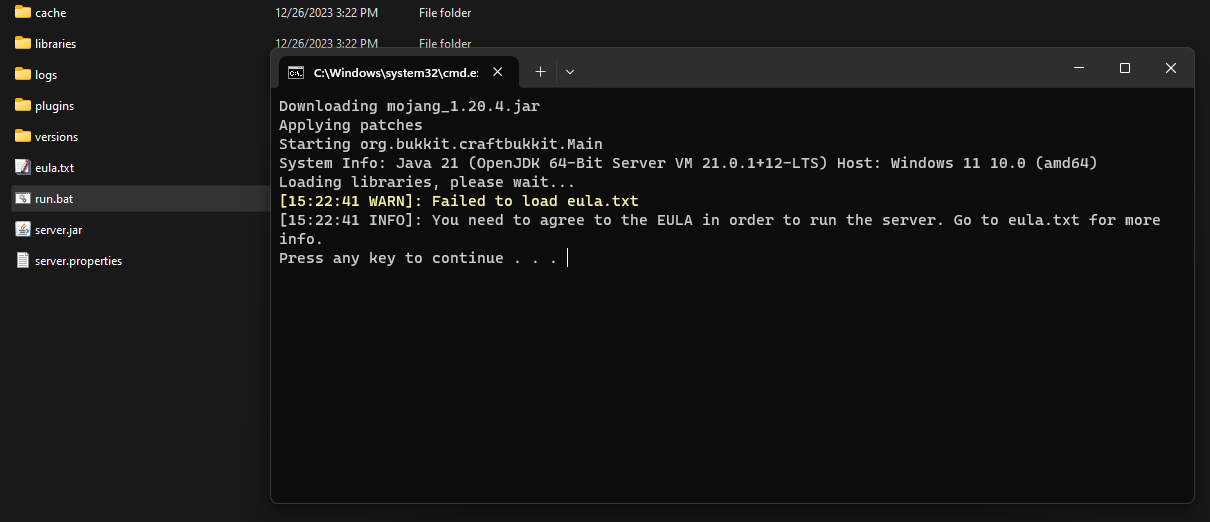 Running Batch File